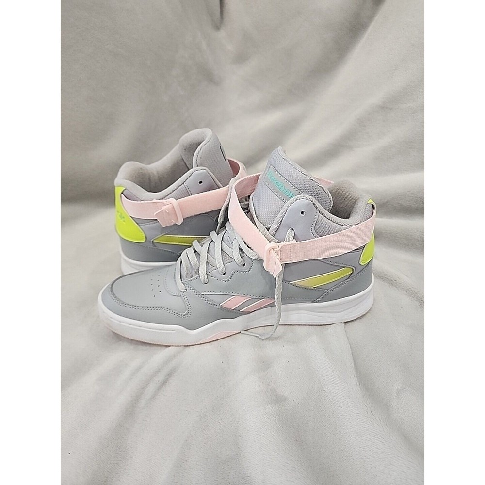 *Sold* Reebok Size 11 Womens High Top  Sneakers Grey And Pink Lace up